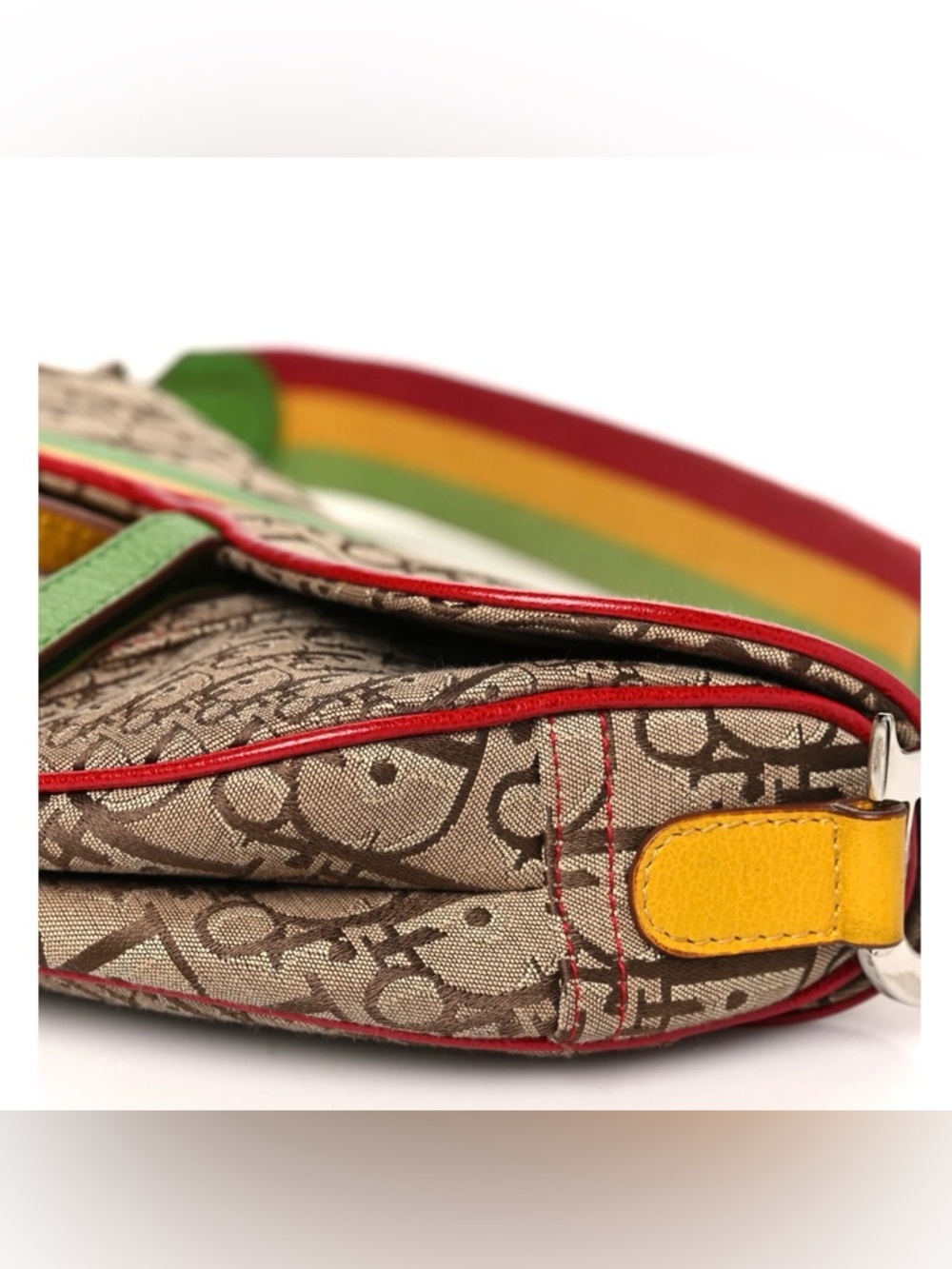 Christian Dior Rasta Diorissimo Trotter Saddle Bag - Picture 12 of 13